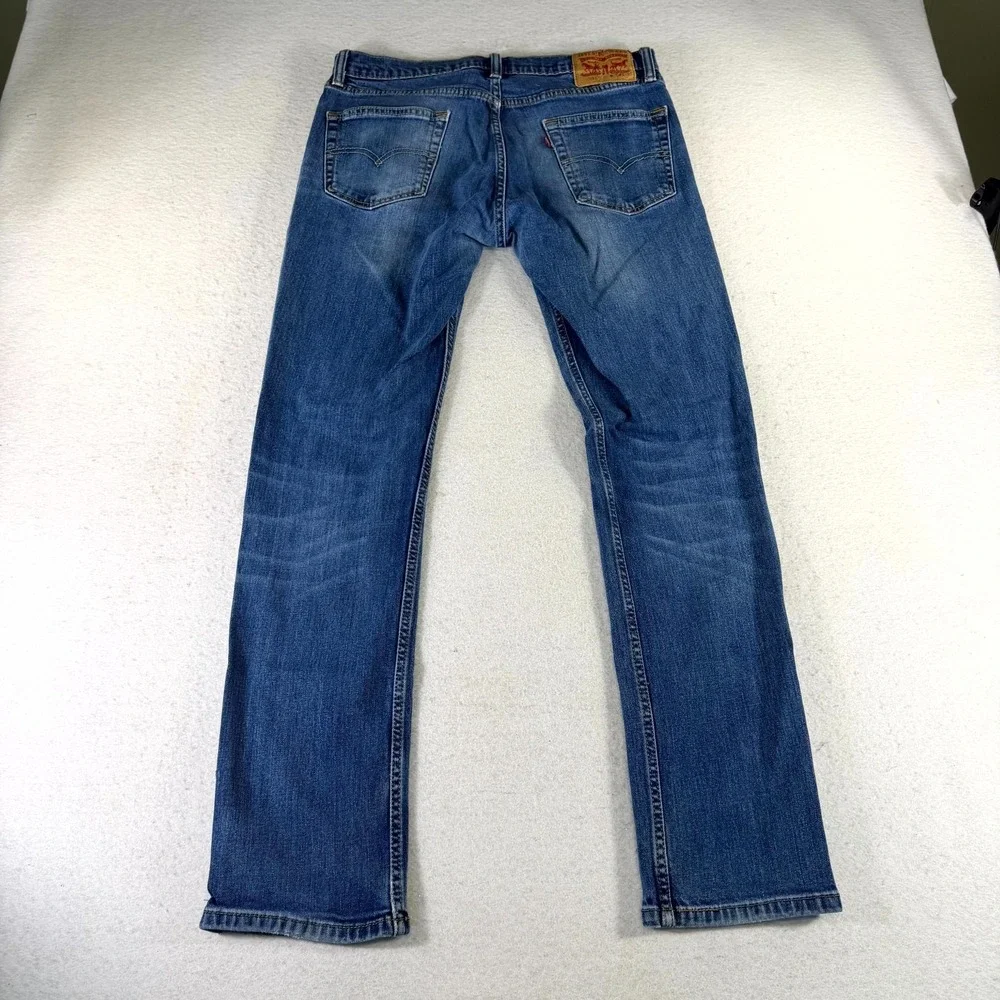 Levi's 511 Jeans Mens 34x32 Blue Denim Streetwear Grunge Americana Straight Leg